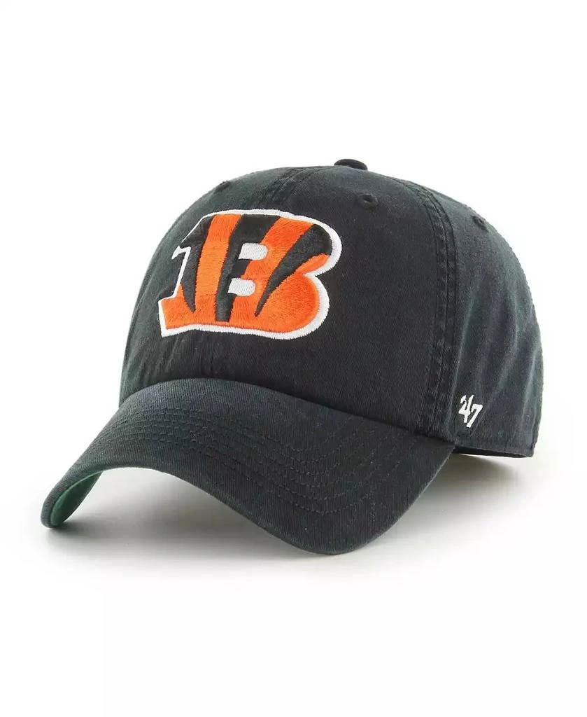 47 Brand Men's Black Cincinnati Bengals Sure Shot Franchise Fitted Hat 2
