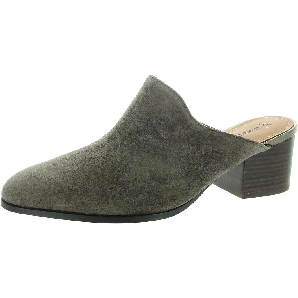 Johnston & Murphy Womens Block Heel Suede Mules 1