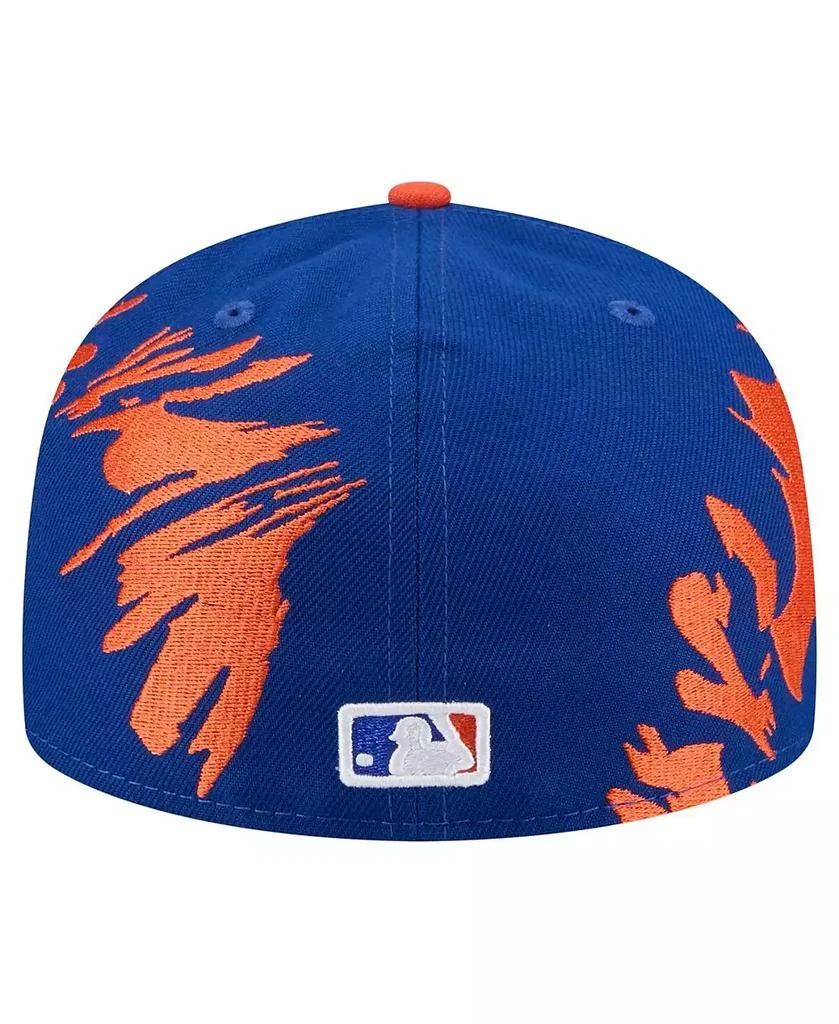 New Era Men's Royal/Orange New York Mets Retro Pattern 59FIFTY Fitted Hat 2