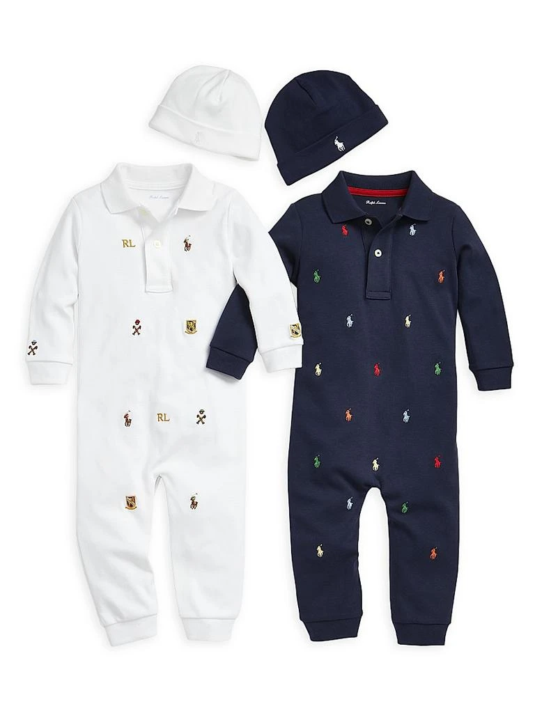Ralph Lauren Baby Boy's Embroidered Cotton Coverall 3