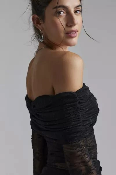 AFRM AFRM Fay Lace Off-The-Shoulder Mini Dress 4