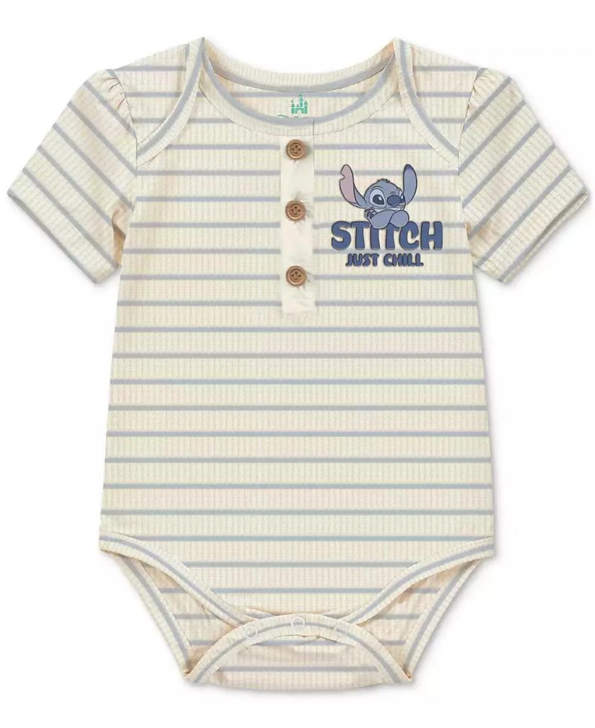 Disney Baby Boys 3-Pc. Stitch Stripe Bodysuit, Pants & Hat Set 2