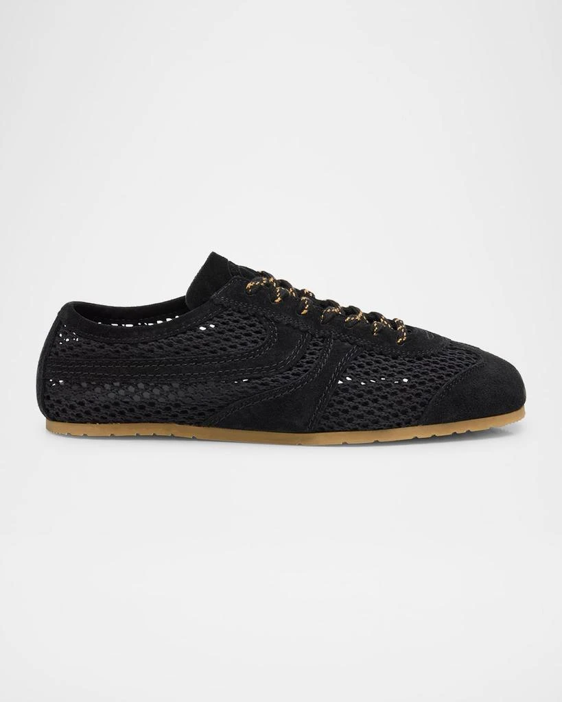 Dries Van Noten Dustin Mesh Leather Low-Top Sneakers 1