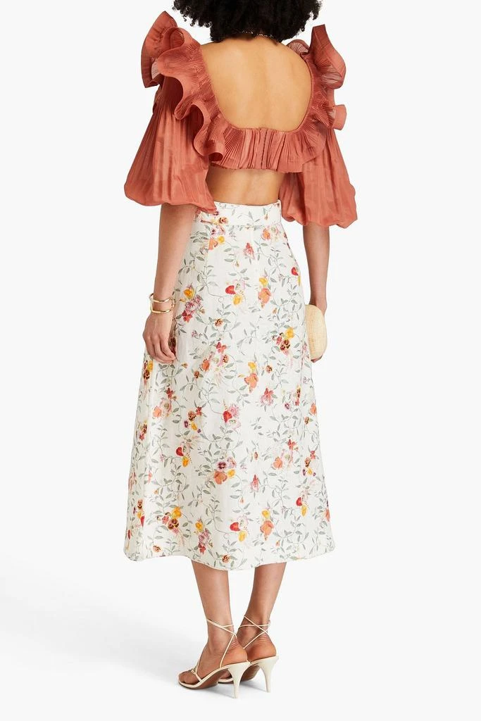 Zimmermann Cropped ruffled plissé-organza top 3