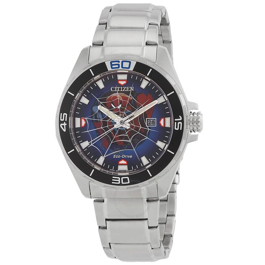 Citizen Spider-Man Eco-Drive Blue Dial Men's Watch BM7610-52W 1