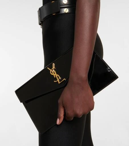 Yves Saint Laurent Uptown patent leather clutch 2
