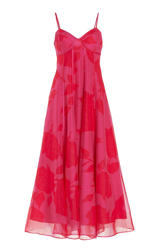 Aje Aje - Sway Printed Crepe Midi Dress - Pink - AU 10 - Moda Operandi