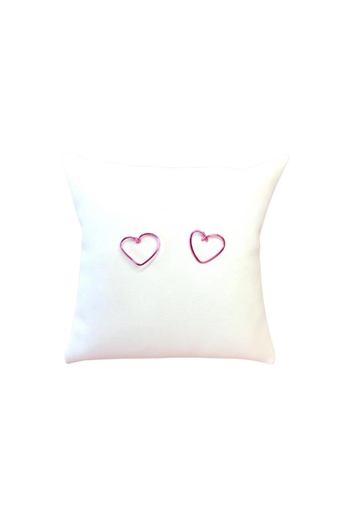 A Blonde and Her Bag Stud Hearts in Hot Pink 1
