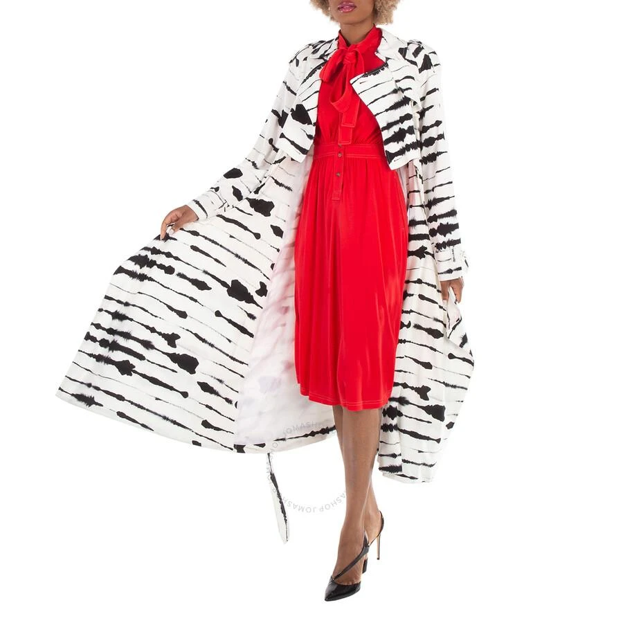 Burberry Ladies Cut-Out Detail Watercolour Print Trench Coat 3