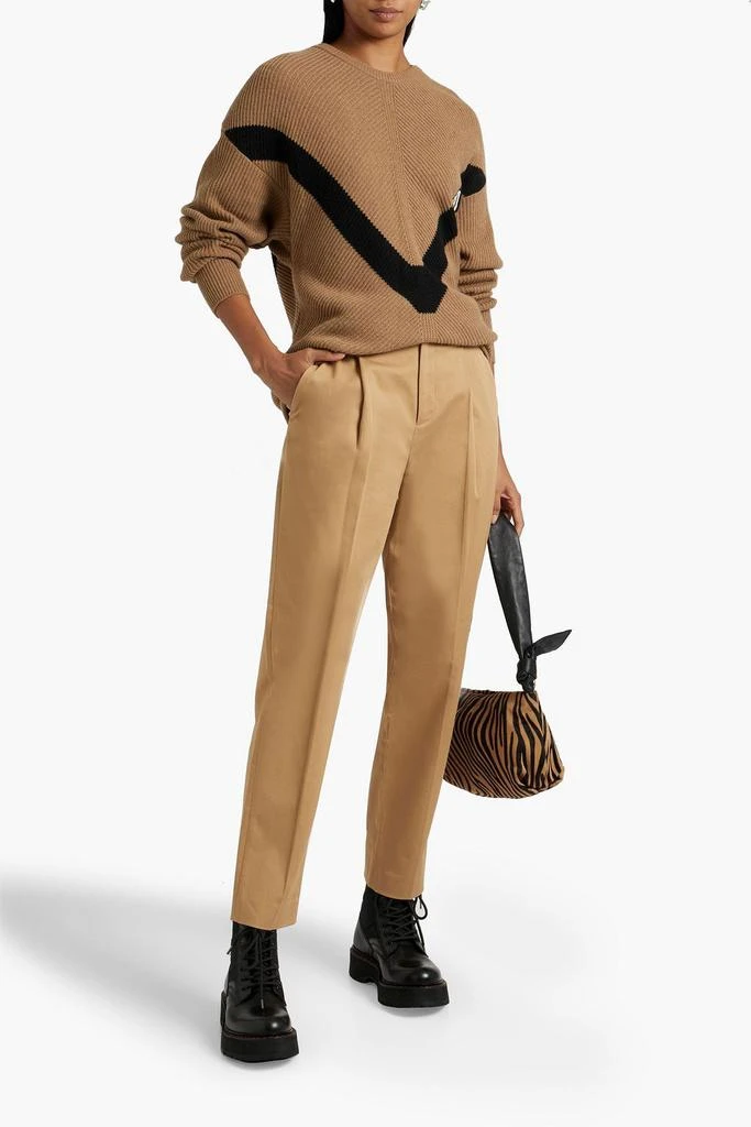 RED Valentino Cotton-blend twill tapered pants 2