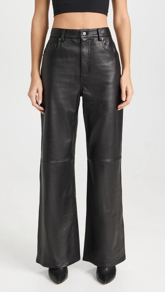 Reformation Veda Kennedy Wide Leg Leather Pants 6