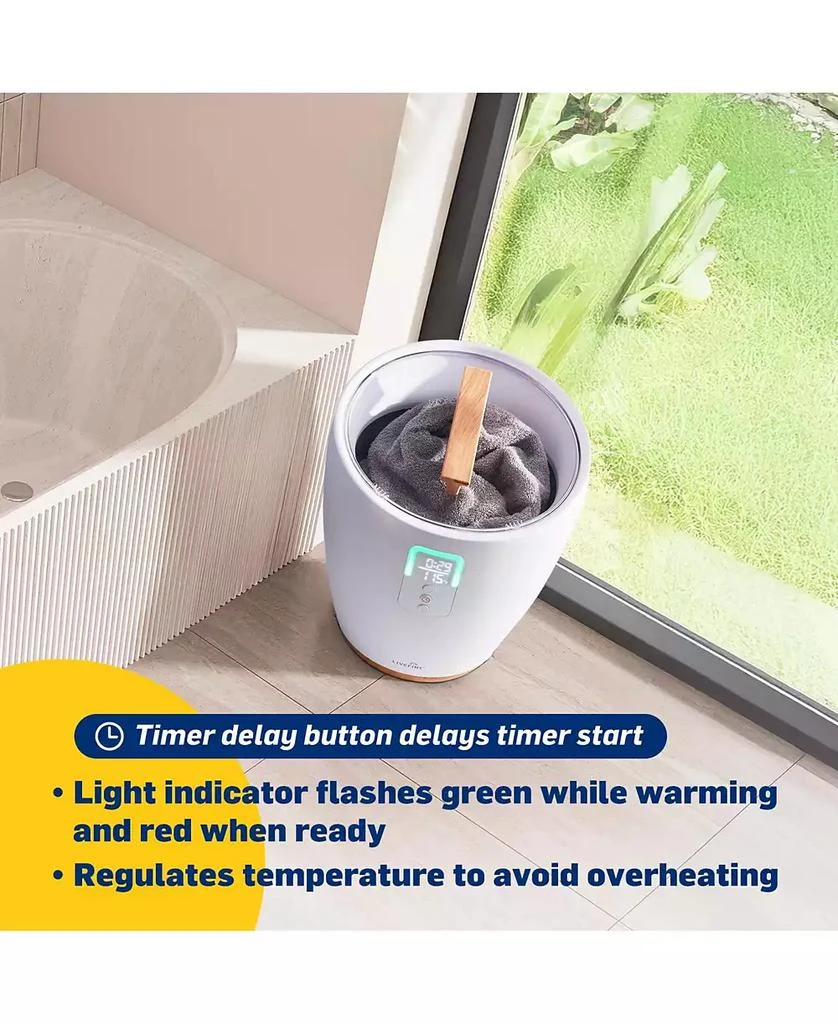 Livefine Towel Warmer, Small Bucket Style Towel Heater with LED Display, Adjustable Timer, 
More! 2