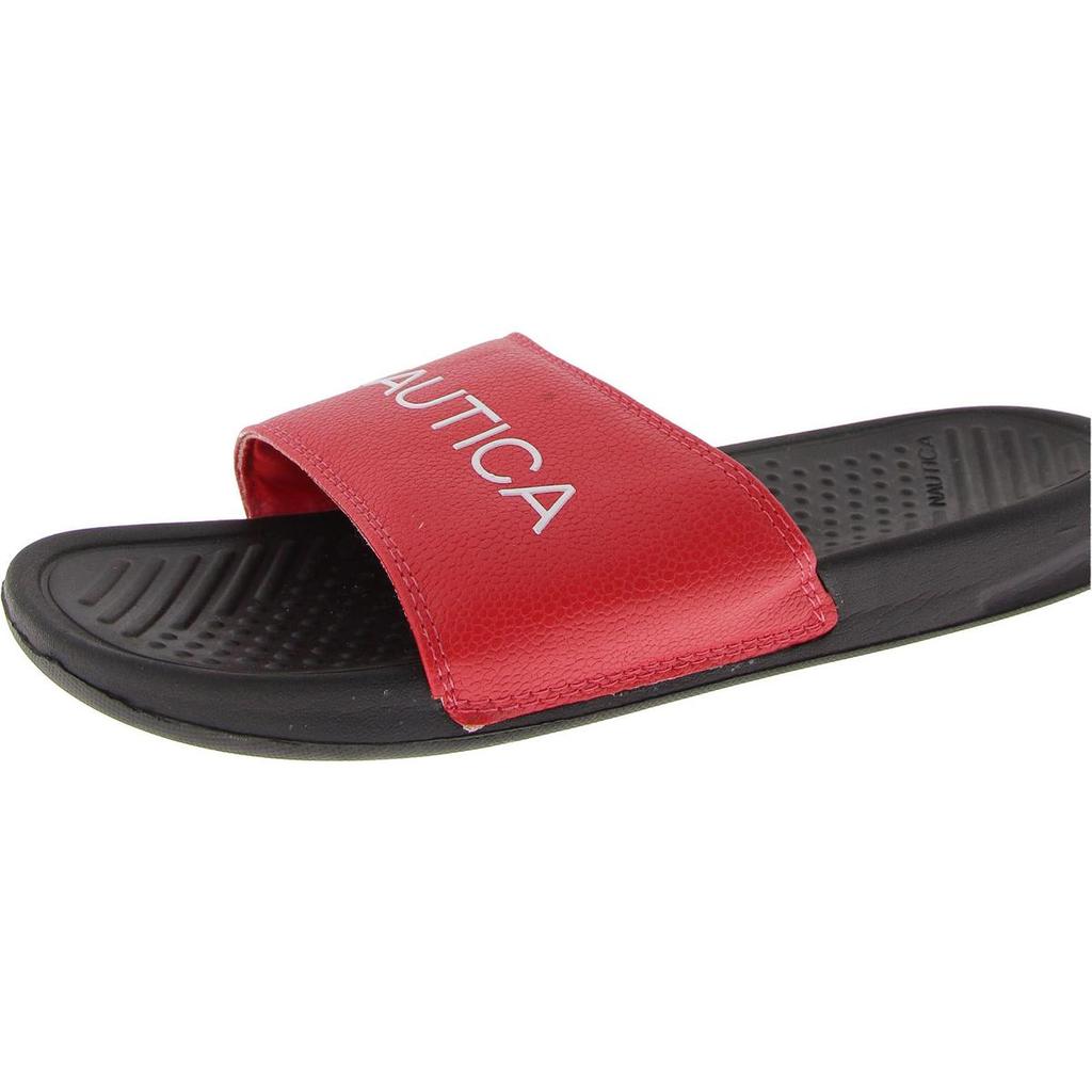 Nautica Bretton Mens Logo Flat Slide Sandals