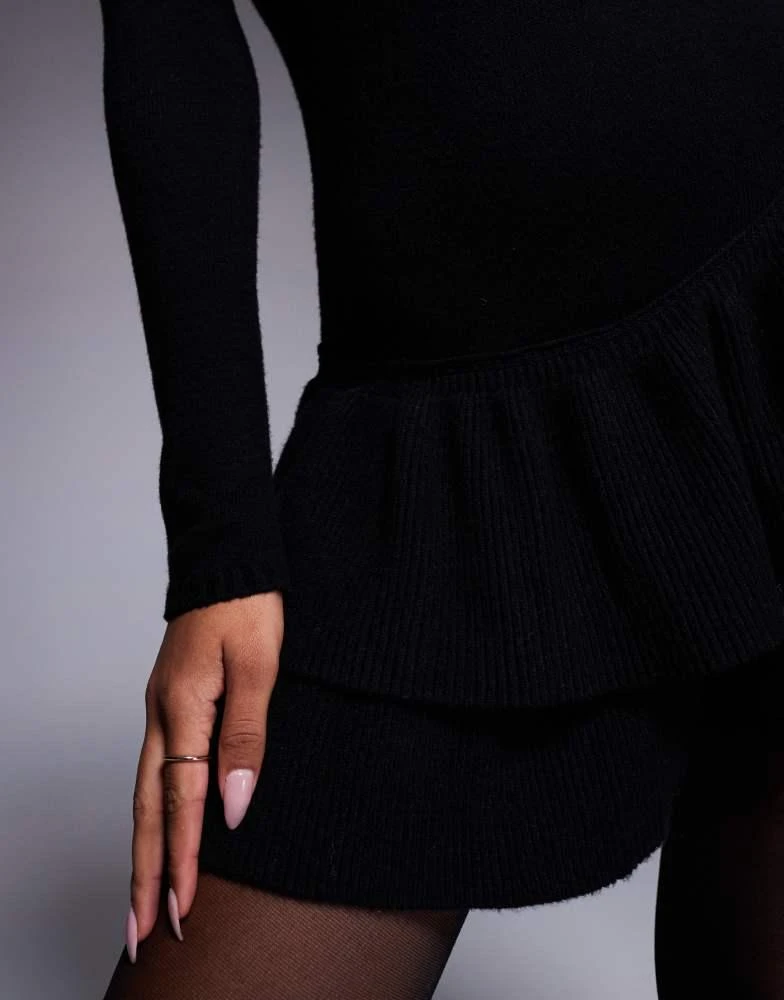 black mini tank dress Aria Broderie Trim Midi Dress-Black main image 1