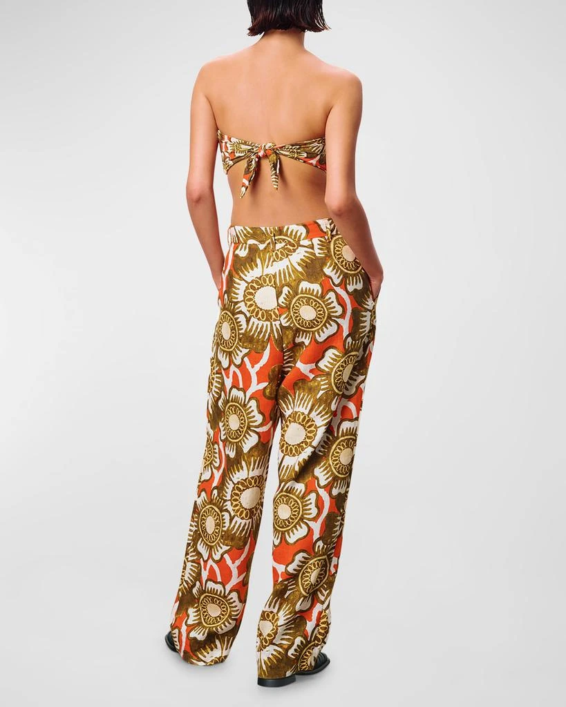 Mara Hoffman Marella Floral Hemp High-Rise Straight-Leg Pants 4
