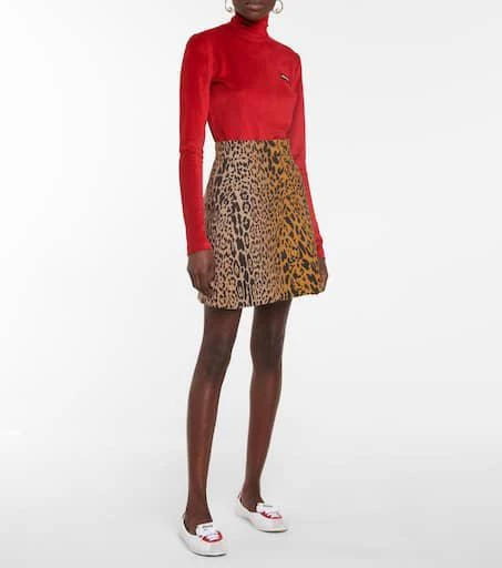 Miu Miu Lace-up leather ballet flats 2