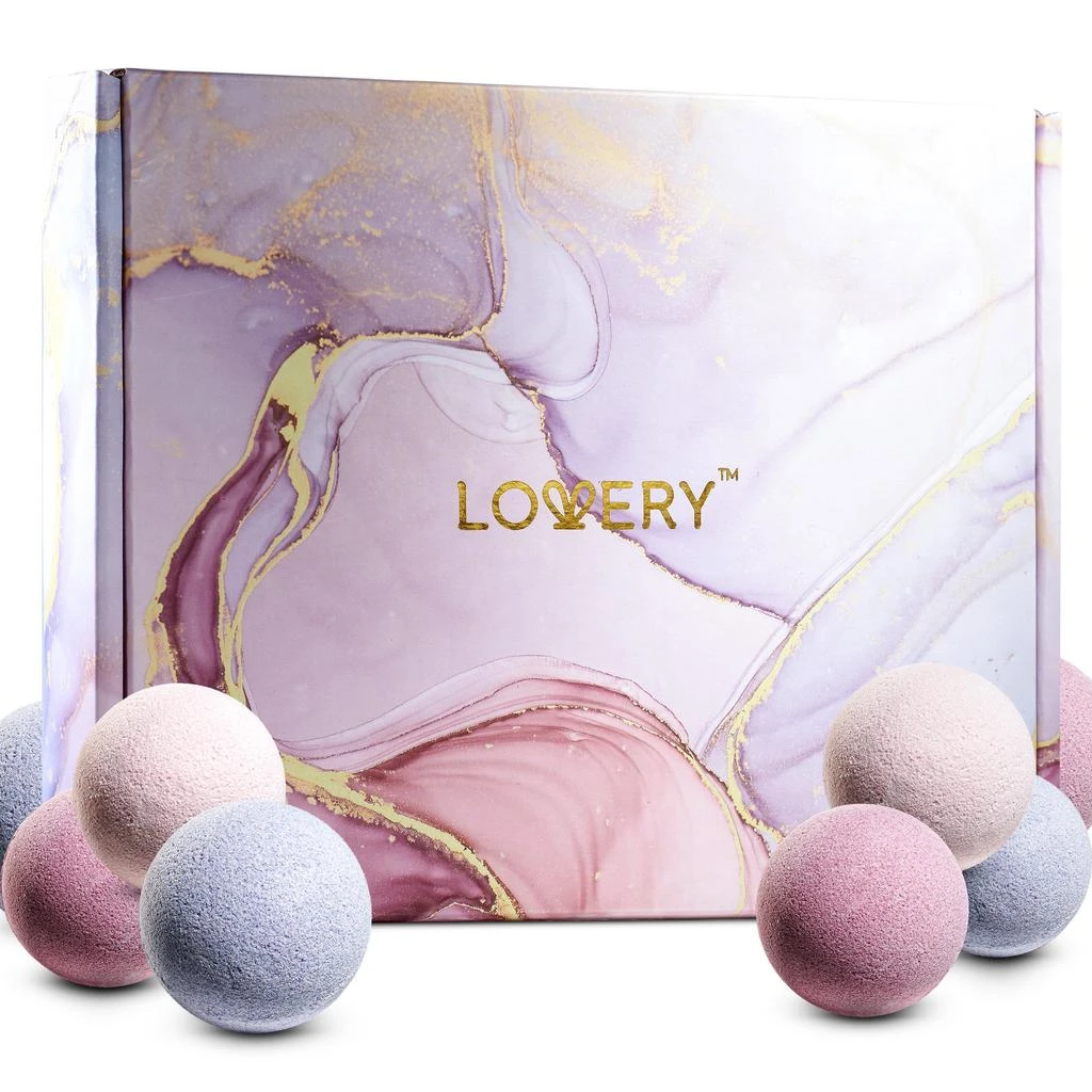 Lovery Bath Bombs Gift Set, 30pc Handmade Spa Body Care Balls in Variety Scents 1