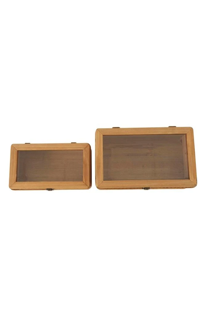 UMA Contemporary Set of 2 Natural Rattan Boxes 4