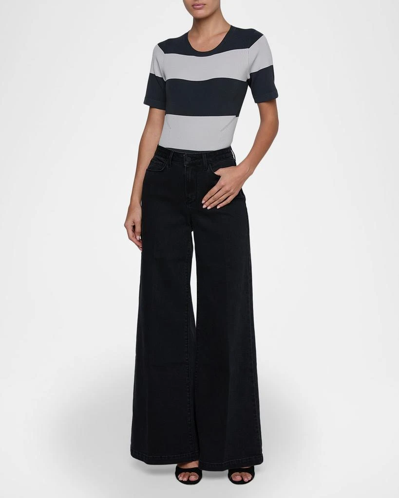 L
Agence Rosemond Striped Crewneck Bodysuit 2