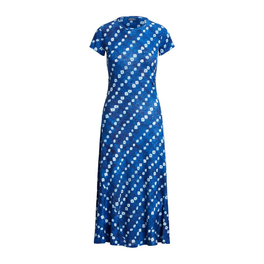 Ralph Lauren Graphic-Print Linen Maxi Dress