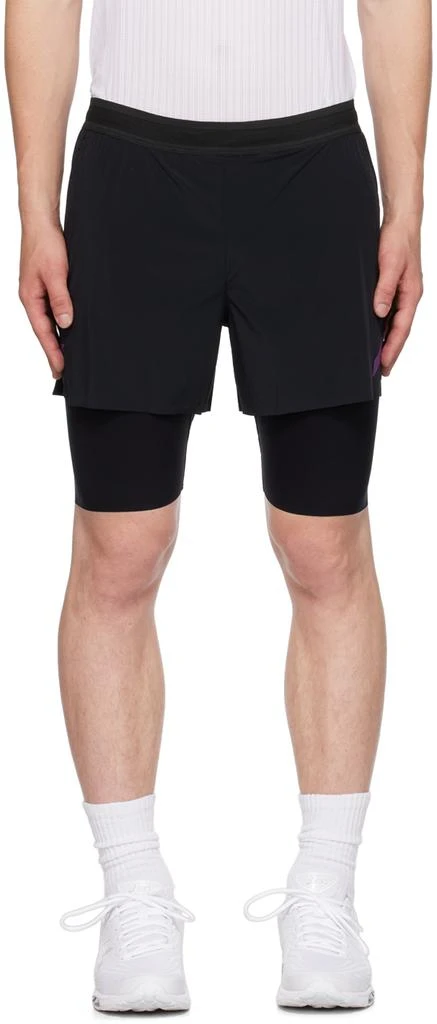 Soar Running Black Dual Shorts 1