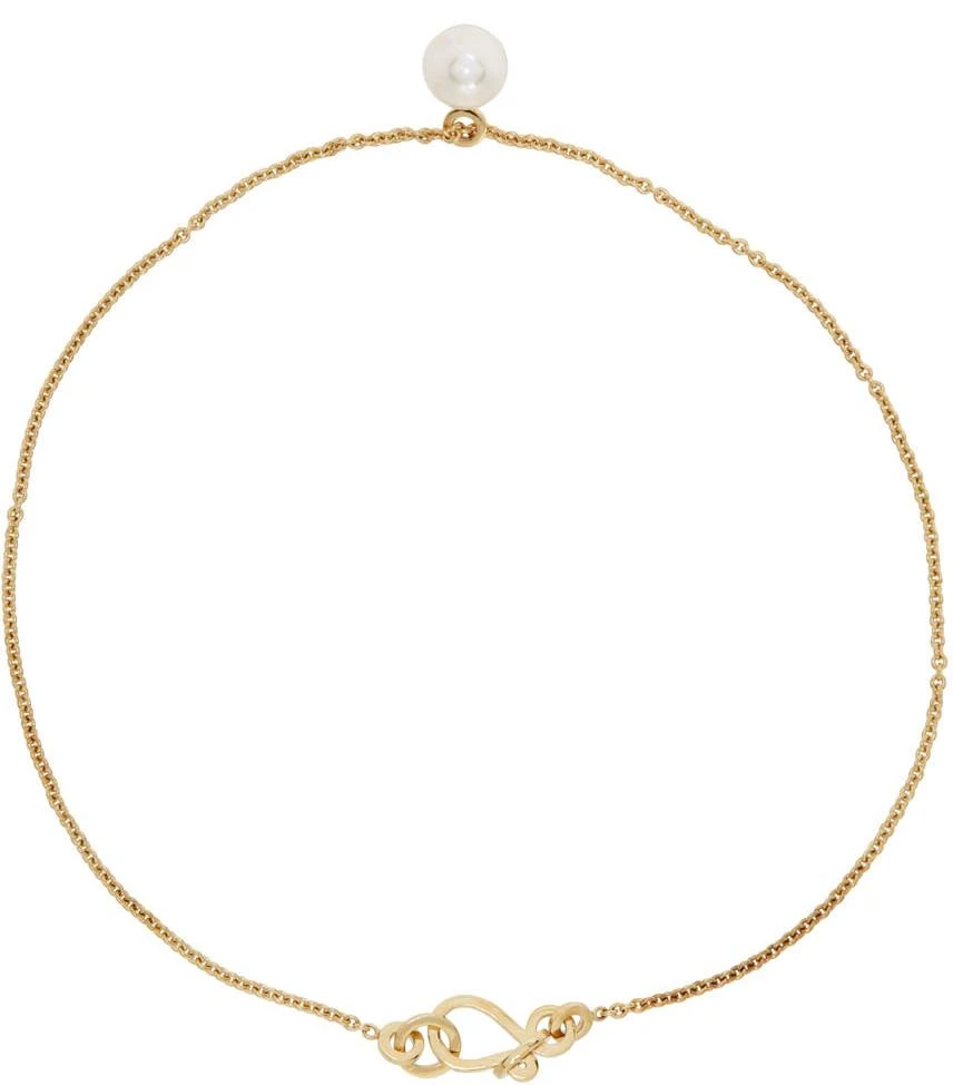 Sophie Bille Brahe Gold Akoya Pearl Palme De Pied Anklet 2