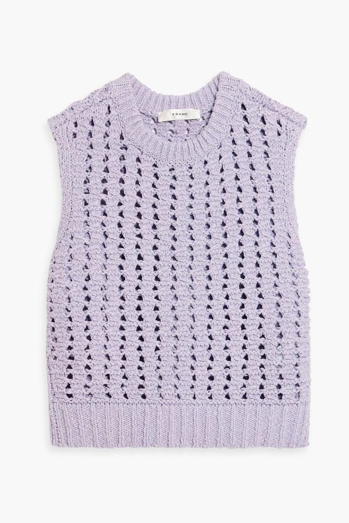 FRAME Open-knit cotton vest 1