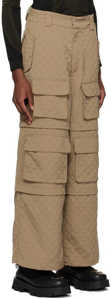 Misbhv Taupe Jordan Barrett Edition Embossed Cargo Pants 2