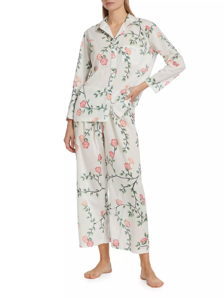 Pour Les Femmes Floral Cotton Pajama Set