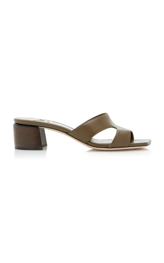 Jimmy Choo Jimmy Choo - Ellison Leather Mules - Green - IT 36 - Moda Operandi 1
