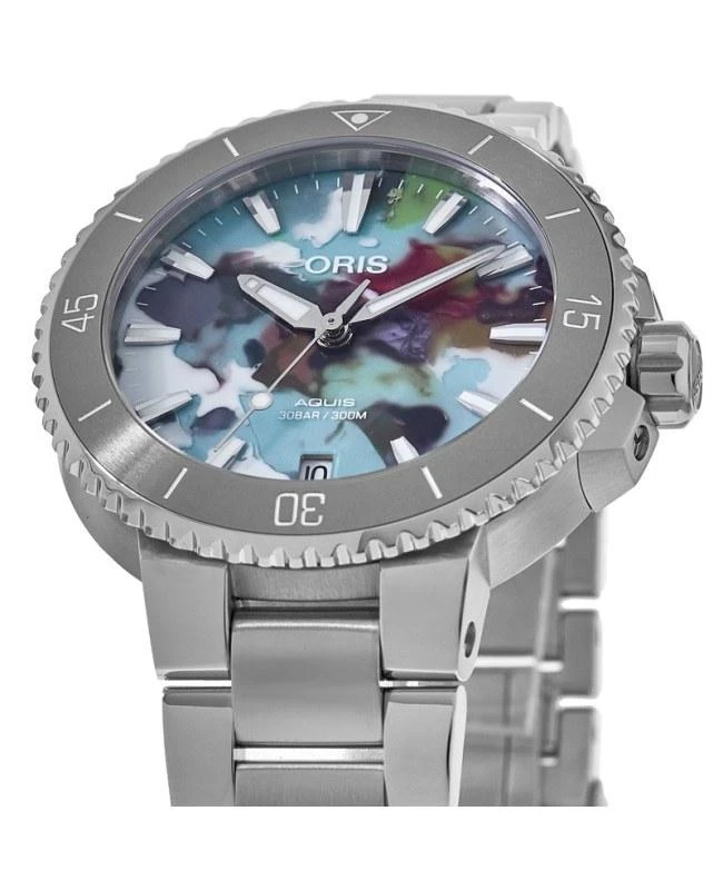 Oris Oris Aquis Date Upcycle Edition Multicolored Dial Unisex Watch 01 733 7770 4150-SET 3