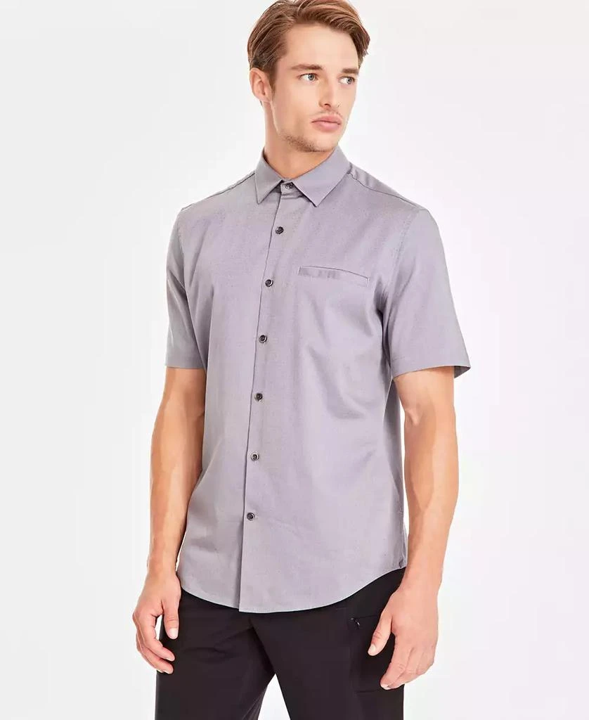 Alfani Men's Short-Sleeve Modern Stretch Dobby Shirt, Created for Macy's 1