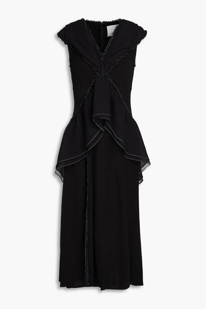 3.1 Phillip Lim Ruffled topstitched crepon midi dress 1