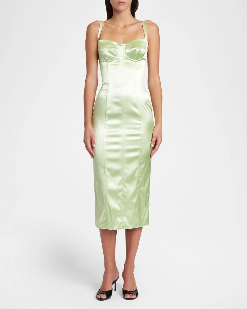 Dolce & Gabbana Corset Satin Stretch Longuette Midi Dress - Dresses &  Skirts - Free Shipping - BeyondStyle