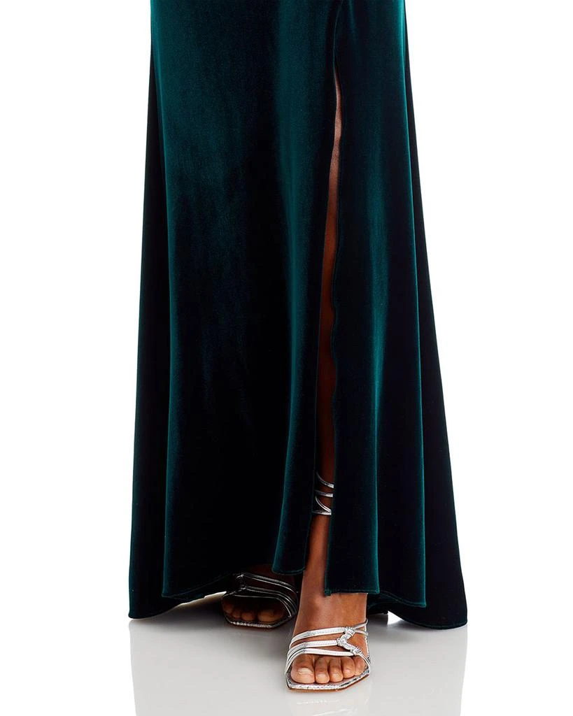 AQUA Velvet Strapless Gown - Exclusive 6