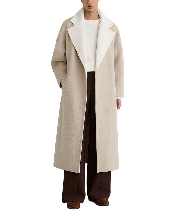 REISS Marcela Two Tone Blindseam Coat