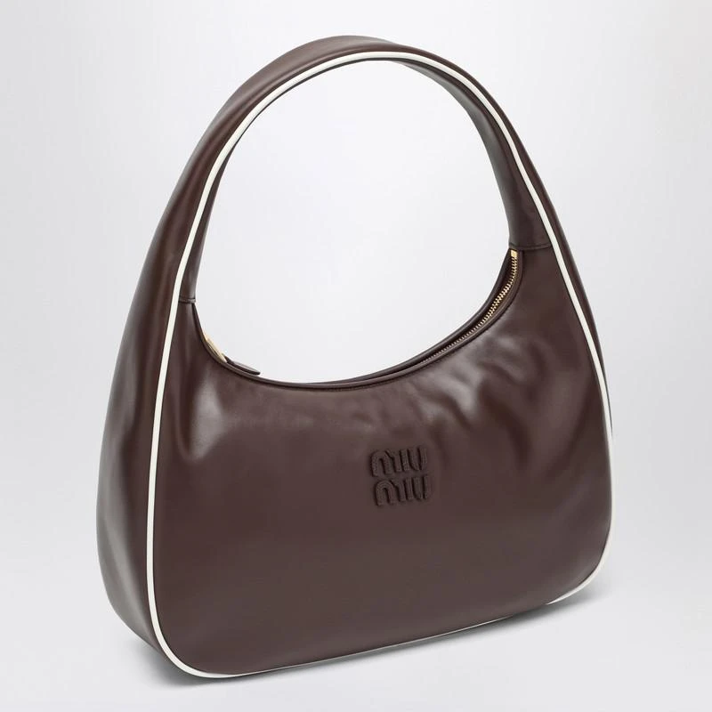 Miu Miu Brown/white leather handbag 3
