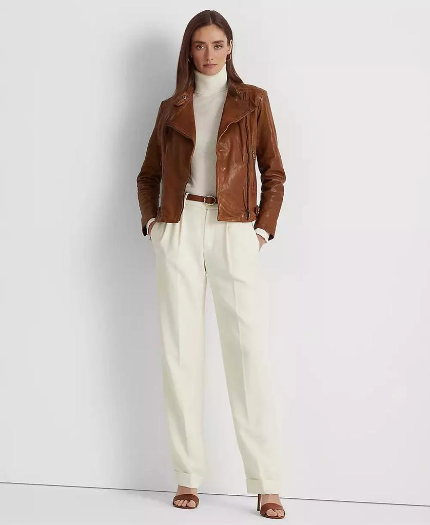 Lauren Ralph Lauren Tumbled-Leather Jacket 9