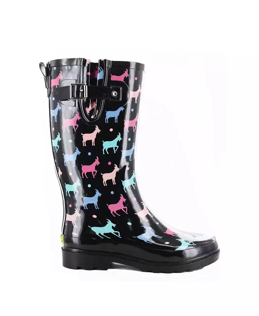 Western Chief Women's Dotty Goats Tall Rain Boot