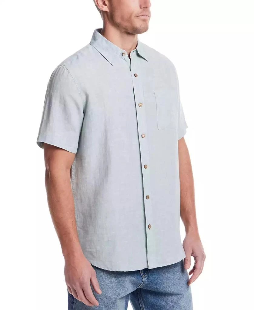 Weatherproof Vintage Men's Regular-Fit Solid Button-Down 100% Linen Shirt 3