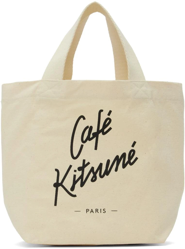 Maison Kitsune Beige Mini 'Café Kitsuné' Tote 1