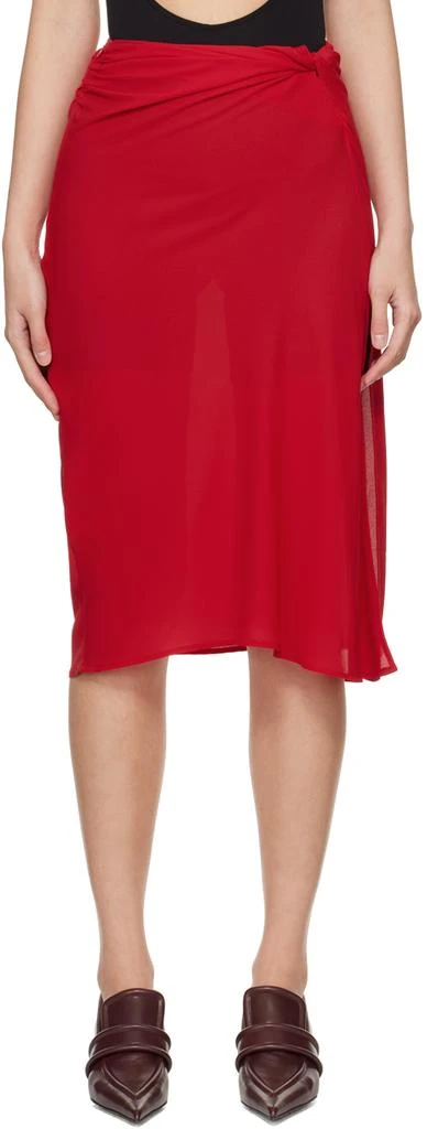 Beaufille Red Vela Midi Skirt 1