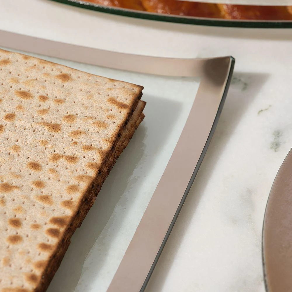 Annieglass Platinum Seder Plate 7