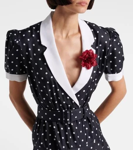 Rodarte Polka Dot silk twill minidress 4