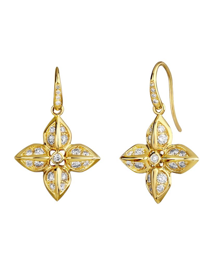 Syna 18K Champagne Diamond Mogul Flower Earrings