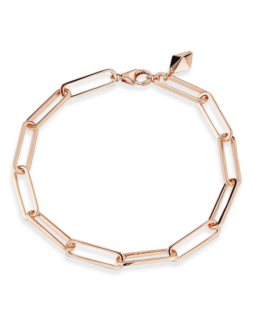 Walters Faith 18K Rose Gold Saxon Elongated Paperclip Link Chain Bracelet 1