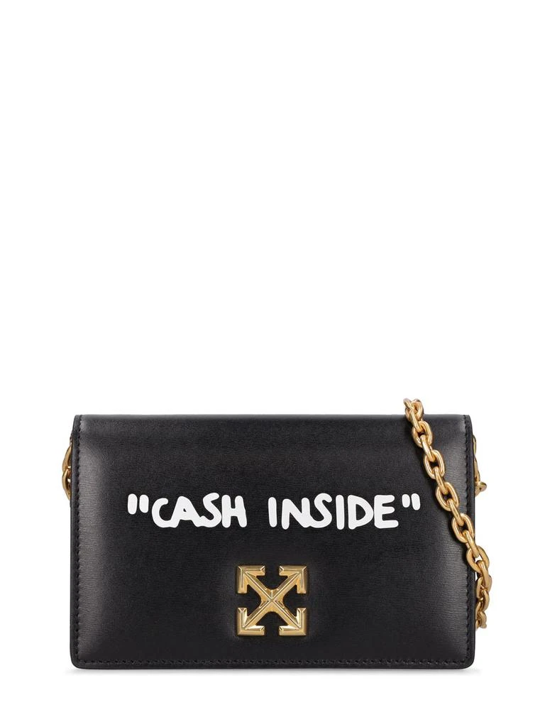 Off-White Jitney 0.5 Leather Wallet On Chain 1