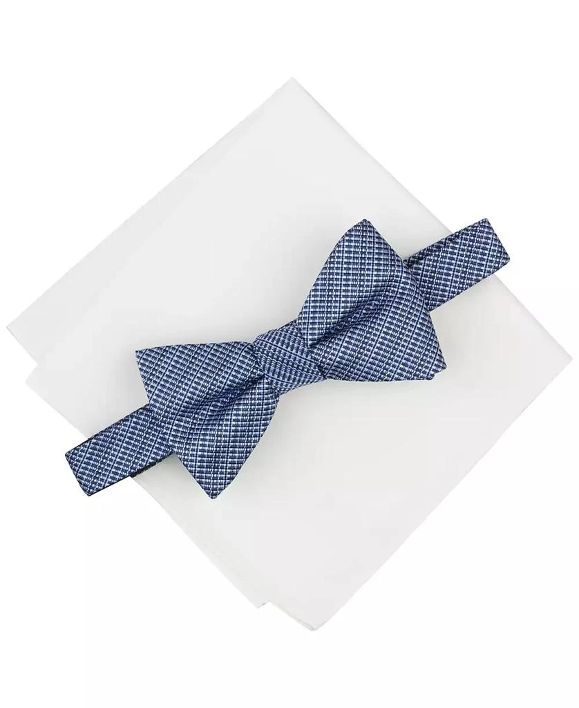 Alfani Men's Balaton Stripe Bow Tie & Solid Pocket Square Set, Exclusively at Macy's 1