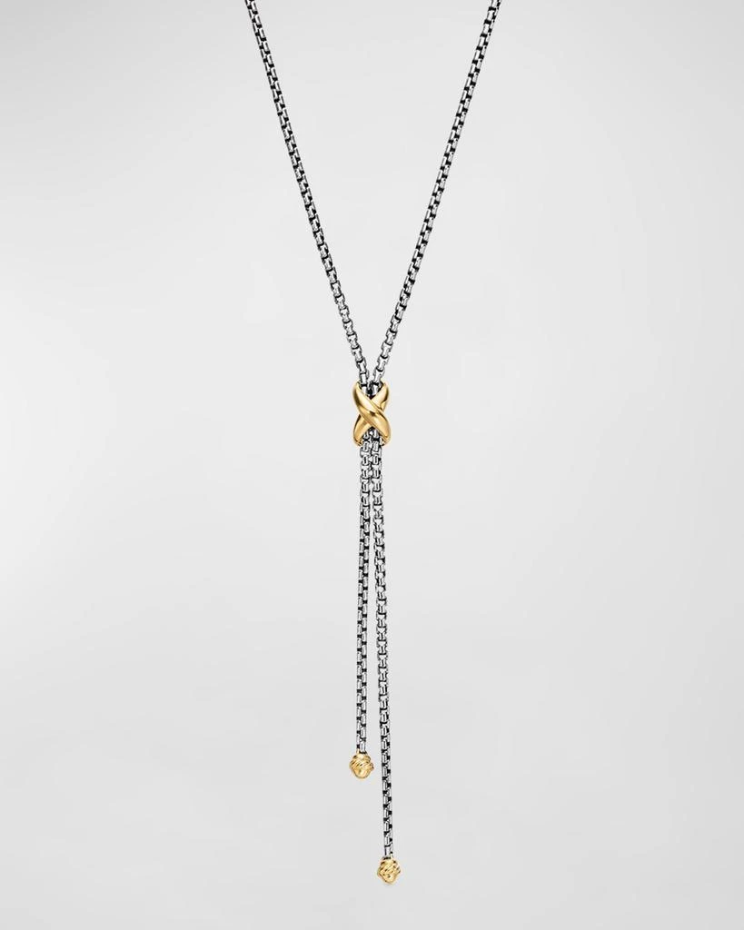 David Yurman Petite X Lariat Y Necklace with 18K Yellow Gold 1