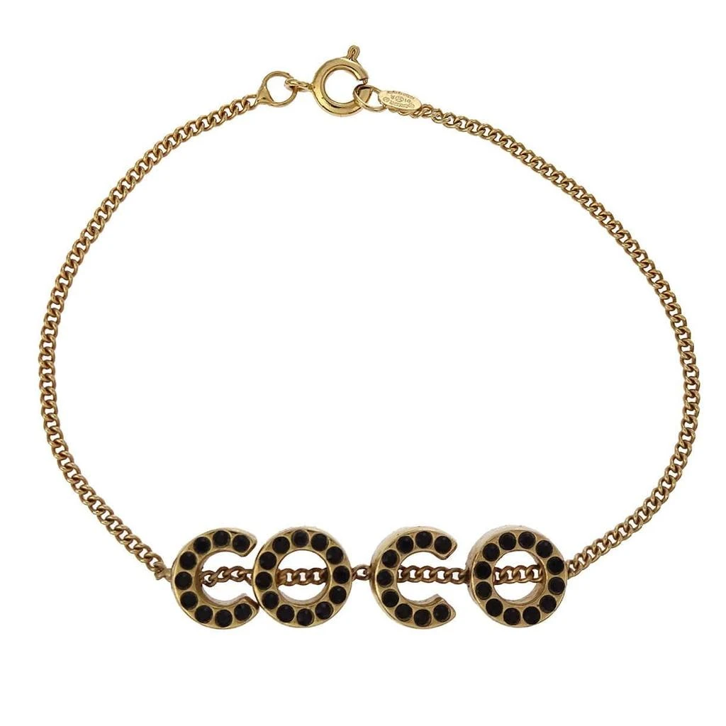 Chanel Cc Charm Bracelet Metal With Crystal _Plated Bracelet Jewelry (Pre-Owned)